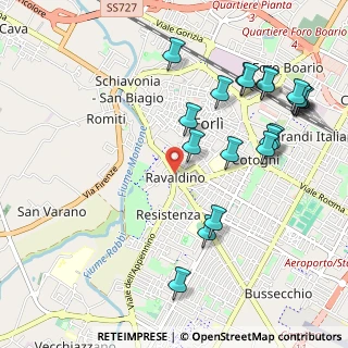 Mappa Piazzale Porta Ravaldino, 47121 Forlì FC, Italia (1.22)