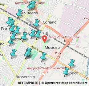Mappa Via Giovanni Fanti, 47122 Forlì FC, Italia (1.294)