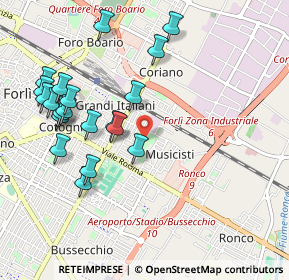 Mappa Via Giovanni Fanti, 47122 Forlì FC, Italia (1.0905)