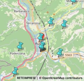 Mappa Via Martiri di Via Fani, 54011 Aulla MS, Italia (1.97364)