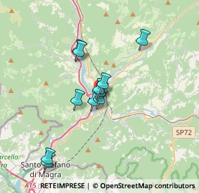 Mappa Via Martiri di Via Fani, 54011 Aulla MS, Italia (2.92727)