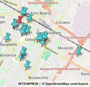 Mappa Via Ugo Foscolo, 47122 Forlì FC, Italia (1.111)