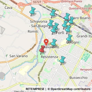 Mappa Via Fiume Montone, 47121 Forlì FC, Italia (1.02308)