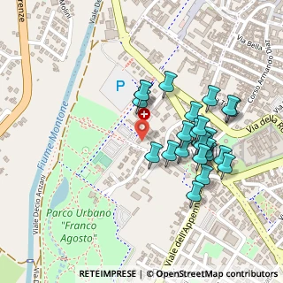 Mappa Via Fiume Montone, 47121 Forlì FC, Italia (0.2125)