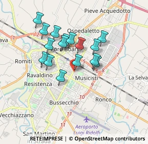 Mappa Viale Antonio Gramsci, 47122 Forlì FC, Italia (1.49125)