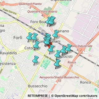 Mappa Via Gramsci, 47122 Forlì FC, Italia (0.6435)