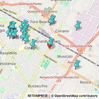 Mappa Via Gramsci, 47122 Forlì FC, Italia (1.436)