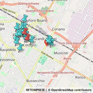 Mappa Via Gramsci, 47122 Forlì FC, Italia (1.101)