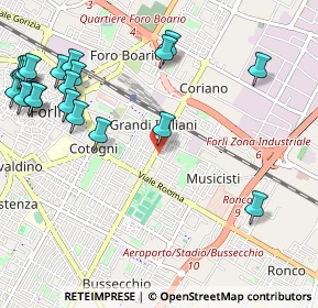 Mappa Viale Antonio Gramsci, 47122 Forlì FC, Italia (1.436)