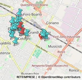 Mappa Viale Antonio Gramsci, 47122 Forlì FC, Italia (1.101)