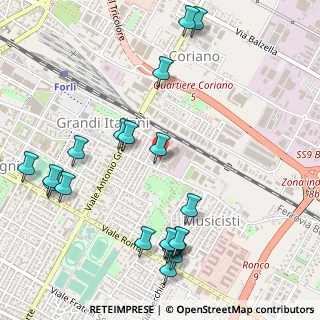 Mappa Via Giuseppe Paganelli, 47122 Forlì FC, Italia (0.6495)