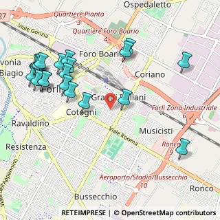 Mappa Via Ludovico Ariosto, 47122 Forlì FC, Italia (1.2595)