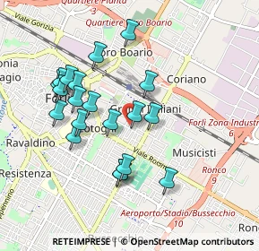 Mappa Via M. Buonarroti, 47122 Forlì FC, Italia (0.879)