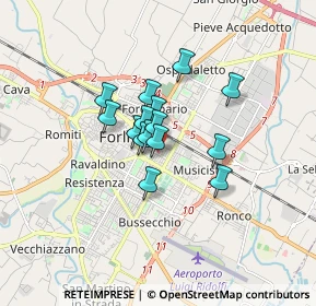 Mappa Via M. Buonarroti, 47122 Forlì FC, Italia (1.05467)