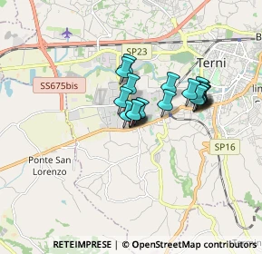 Mappa Via Tevere, 05100 Terni TR, Italia (1.257)