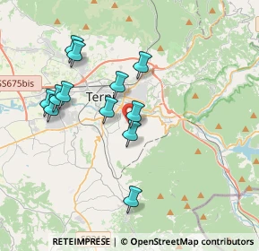 Mappa Strada dei Pioppi, 05100 Terni TR, Italia (3.6575)