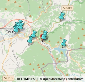 Mappa Via P. Montesi, 05100 Terni TR, Italia (3.69364)