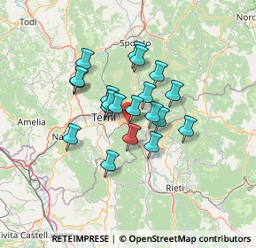 Mappa Via P. Montesi, 05100 Terni TR, Italia (10.152)
