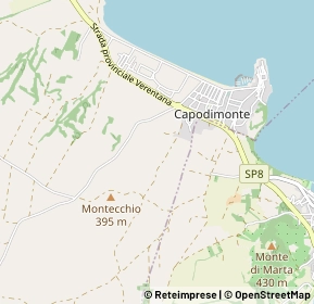 Mappa 01010 Capodimonte VT, Italia (0.92692)
