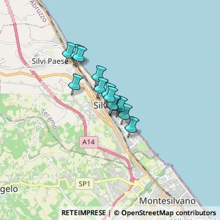 Mappa Via Bari, 64028 Silvi TE, Italia (1.08846)