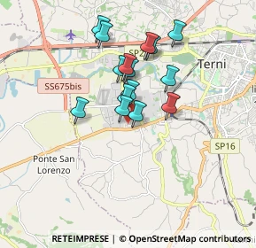Mappa Via Mincio, 05100 Terni TR, Italia (1.46667)