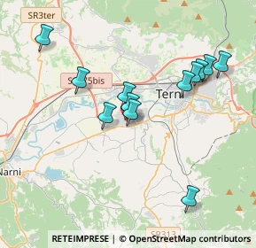 Mappa Via Mincio, 05100 Terni TR, Italia (3.8025)