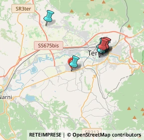 Mappa Via Arno, 05100 Terni TR, Italia (3.55636)