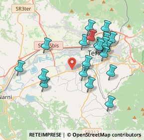 Mappa Via Arno, 05100 Terni TR, Italia (3.864)