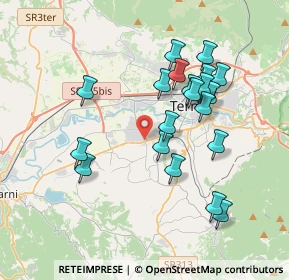 Mappa Via Narni, 05100 Terni TR, Italia (3.731)