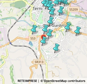Mappa Via Menotti Serrati, 05100 Terni TR, Italia (1.278)