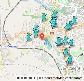 Mappa Via Montefiorino 12 Centro Comm. Cospea, 05100 Terni TR, Italia (0.522)