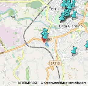 Mappa Via Montefiorino 12 Centro Comm. Cospea, 05100 Terni TR, Italia (1.406)