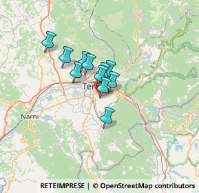 Mappa Viale degli Oleandri, 05100 Terni TR, Italia (4.18636)