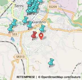 Mappa Viale degli Oleandri, 05100 Terni TR, Italia (1.364)