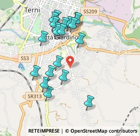 Mappa Viale degli Oleandri, 05100 Terni TR, Italia (1.012)