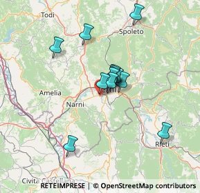 Mappa Via del Convento, 05100 Terni TR, Italia (10.86538)