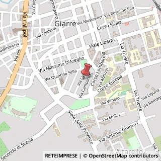 Mappa Via Campania, 7/9, 95014 Giarre, Catania (Sicilia)