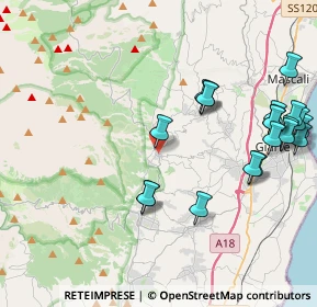 Mappa Via Vittorio Veneto, 95010 Milo CT, Italia (5.36)