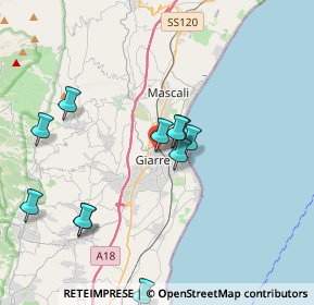 Mappa Via Nino Martoglio, 95014 Giarre CT, Italia (4.65417)