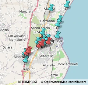 Mappa Via Nino Martoglio, 95014 Giarre CT, Italia (1.439)