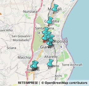 Mappa Via Vittorio Alfieri, 95014 Giarre CT, Italia (1.68308)