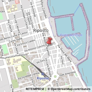 Mappa Via Antonio Gramsci, 183, 95018 Riposto, Catania (Sicilia)