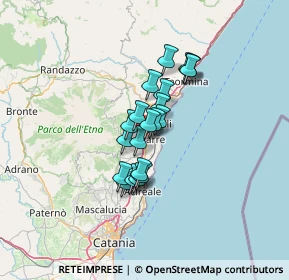 Mappa Via Forlanini, 95014 Giarre CT, Italia (9.57)