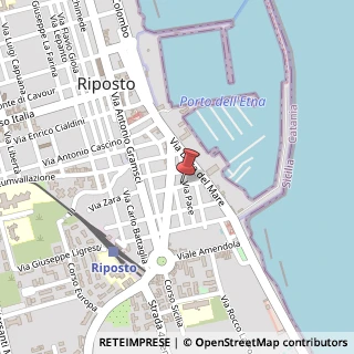 Mappa Via Fratelli Rosselli, 23, 95018 Riposto, Catania (Sicilia)