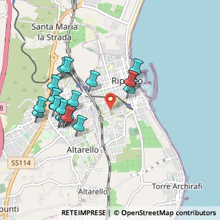 Mappa Via Mattarella Pier Santi, 95018 Riposto CT, Italia (1.06)