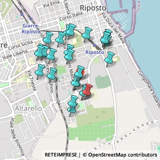 Mappa Via Genova, 95018 Riposto CT, Italia (0.49231)