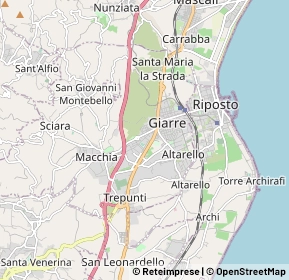Mappa 95014 Santa Venerina CT, Italia (1.2765)
