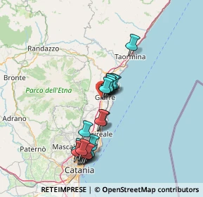 Mappa A18 Messina - Catania, 95014 Giarre CT, Italia (15.023)