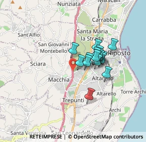 Mappa A18 Messina - Catania, 95014 Giarre CT, Italia (1.37625)