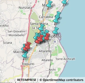 Mappa Via Camillo Benso Conte di Cavour, 95014 Giarre CT, Italia (1.392)